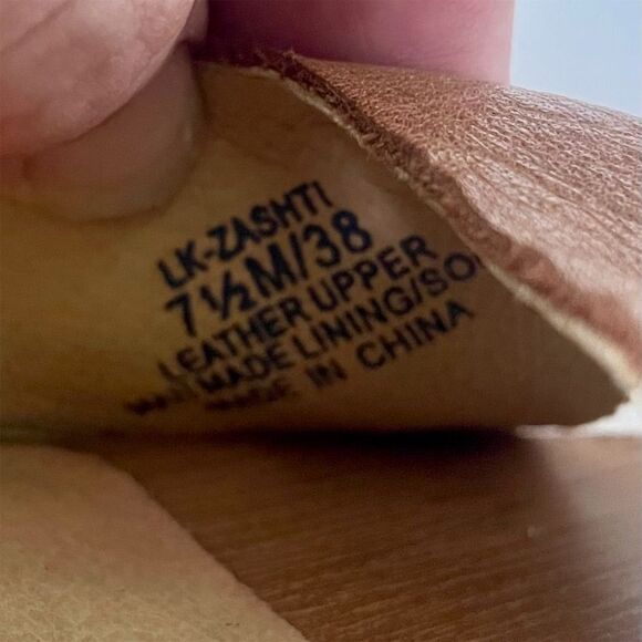 Lucky Brand Leather Studded Wedge Sandals - Size 7.5 - Picture 11 of 12